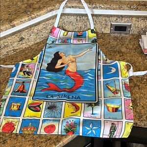 Colorful Mermaid Apron
Mexican lotería game “la sirena” 🧜‍♀️